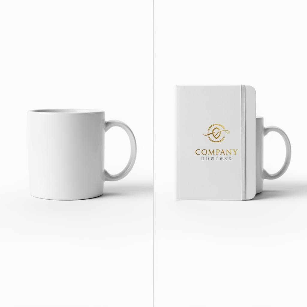 Custom branding before and after