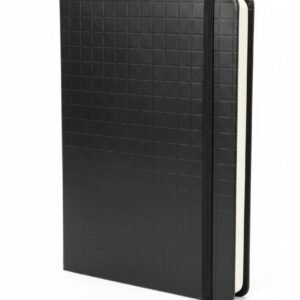 premium square grid pu leather diary