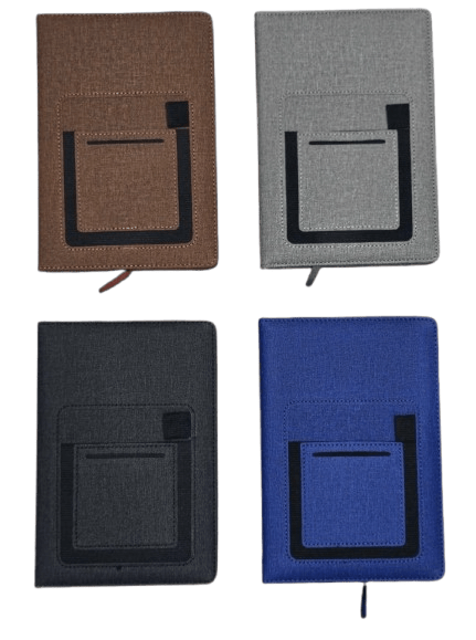 two tone corduroy & leather diary two tone corduroy & leather diary