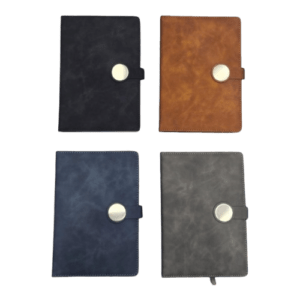 marble finish circular button diary